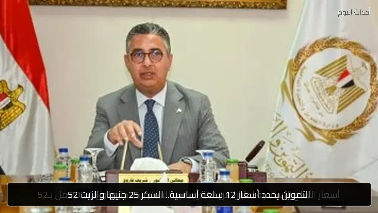 التموين يحدد أسعار 12 سلعة أساسية.. السكر 25 جنيها والزيت 52