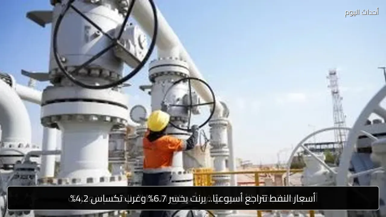 أسعار النفط تتراجع أسبوعيًا.. برنت يخسر 6.7% وغرب تكساس 4.2%