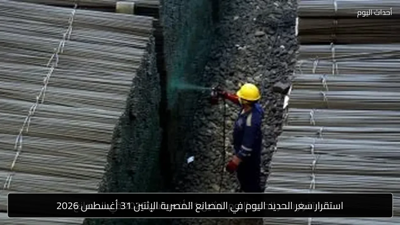 استقرار سعر الحديد اليوم في المصانع المصرية الإثنين 31 أغسطس 2026