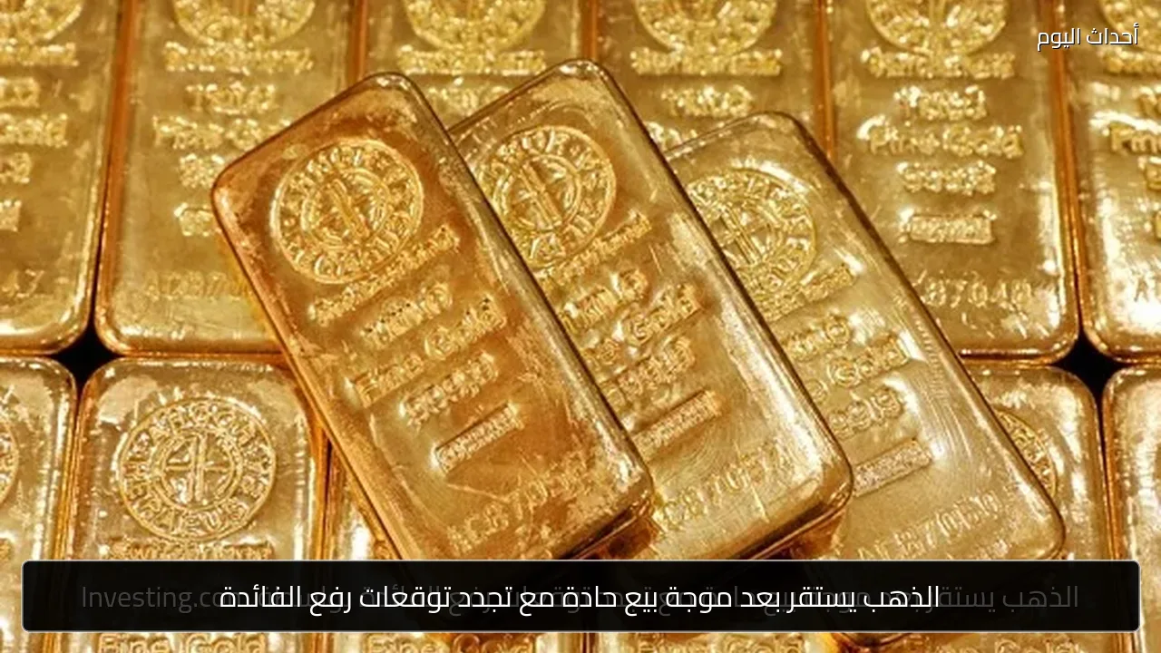 الذهب يستقر بعد موجة بيع حادة مع تجدد توقعات رفع الفائدة