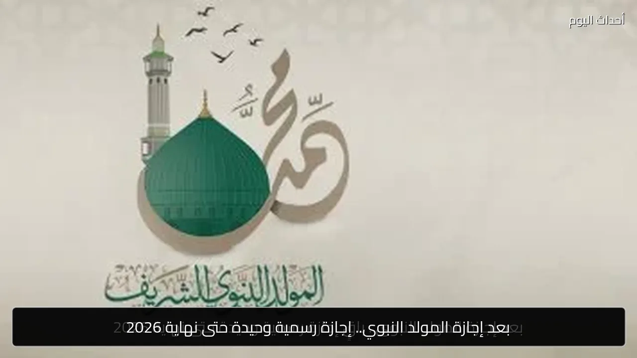 بعد إجازة المولد النبوي.. إجازة رسمية وحيدة حتى نهاية 2026
