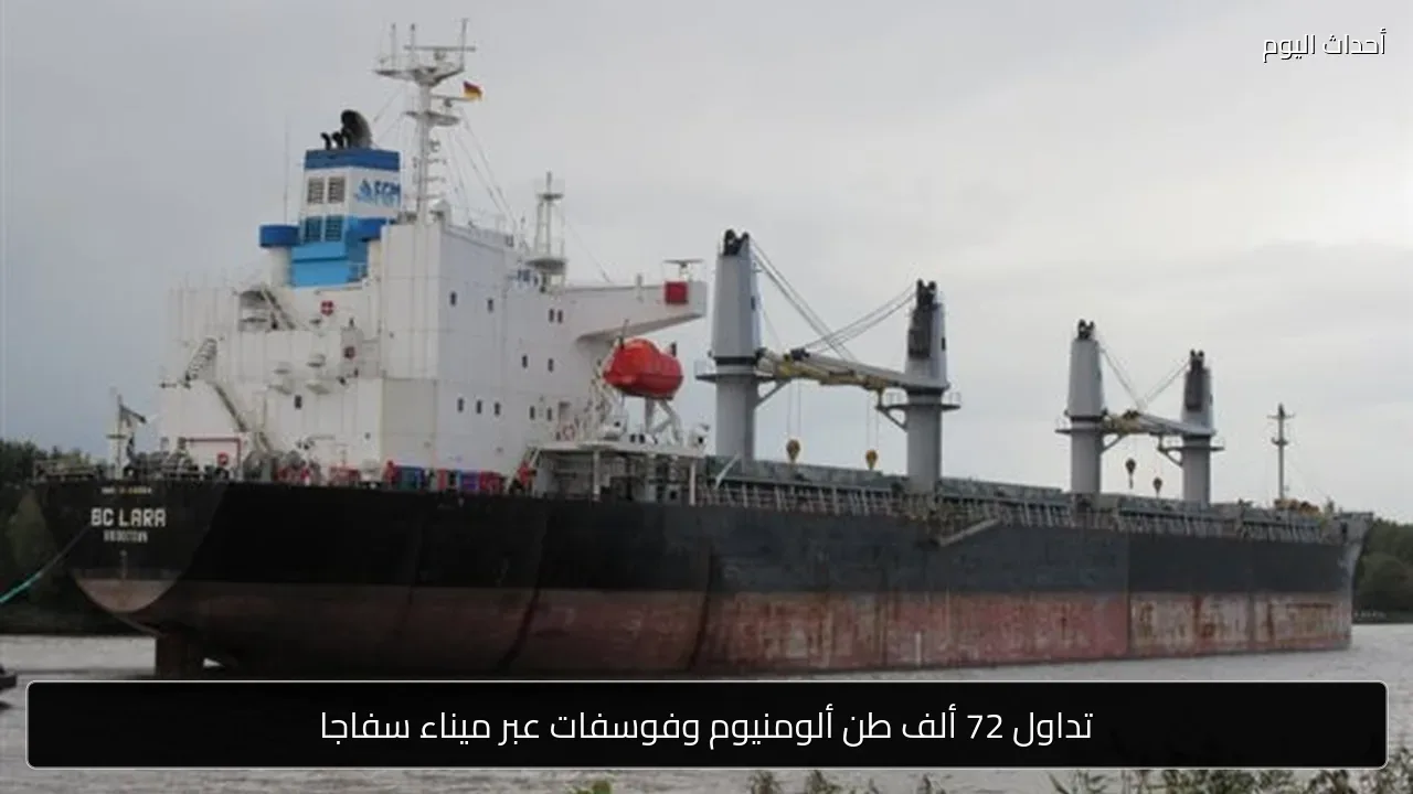 تداول 72 ألف طن ألومنيوم وفوسفات عبر ميناء سفاجا