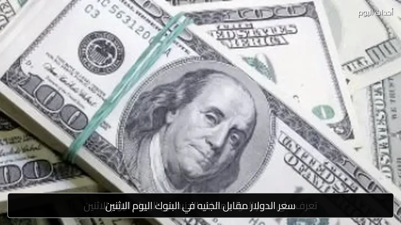 سعر الدولار مقابل الجنيه في البنوك اليوم الاثنين