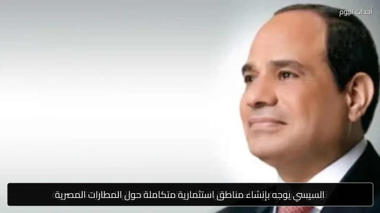 السيسي يوجه بإنشاء مناطق استثمارية متكاملة حول المطارات المصرية