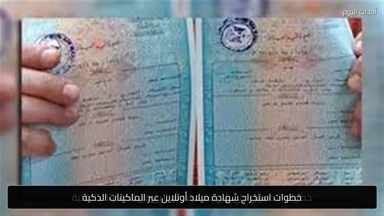 خطوات استخراج شهادة ميلاد أونلاين عبر الماكينات الذكية