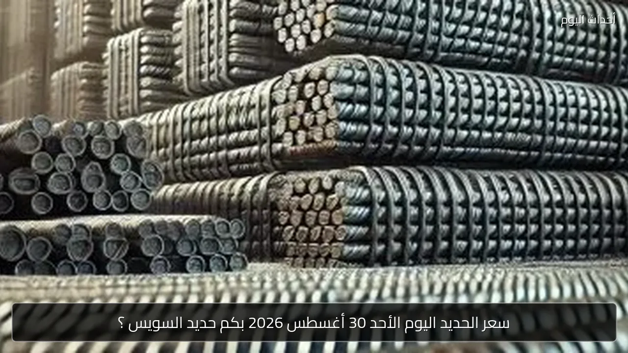 سعر الحديد اليوم الأحد 30 أغسطس 2026.. استقرار بالمصانع