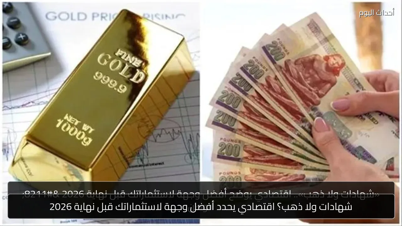 شهادات ولا ذهب؟ اقتصادي يحدد أفضل وجهة لاستثماراتك قبل نهاية 2026