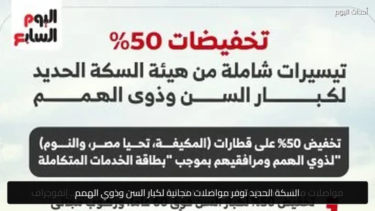 السكة الحديد توفر مواصلات مجانية لكبار السن وذوي الهمم