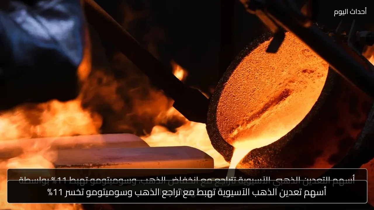 أسهم تعدين الذهب الآسيوية تهبط مع تراجع الذهب وسوميتومو تخسر 11%