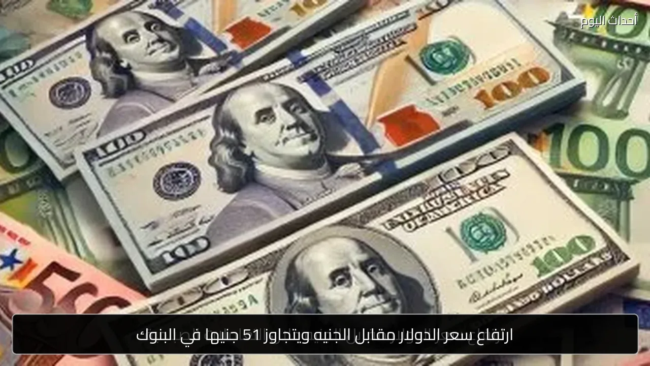 ارتفاع سعر الدولار مقابل الجنيه ويتجاوز 51 جنيها في البنوك