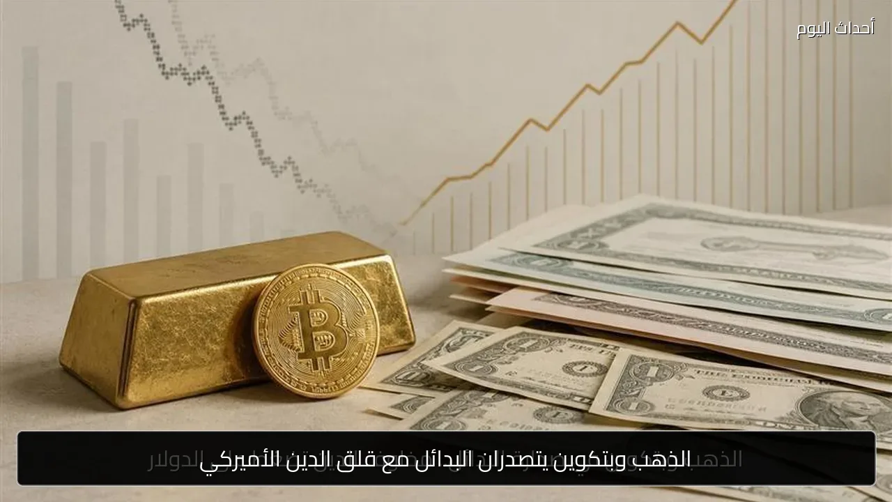 الذهب وبتكوين يتصدران البدائل مع قلق الدين الأميركي