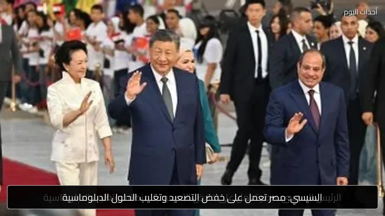 السيسي: مصر تعمل على خفض التصعيد وتغليب الحلول الدبلوماسية