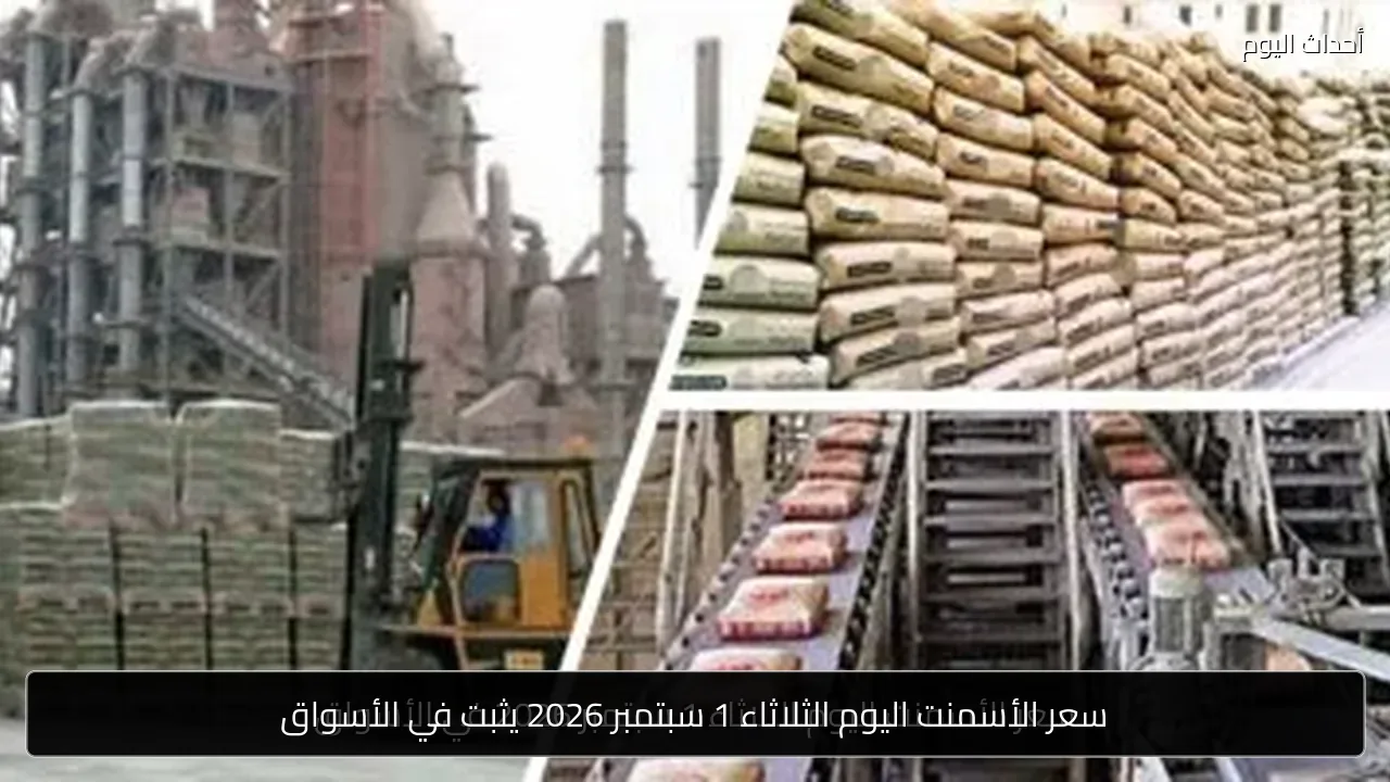 سعر الأسمنت اليوم الثلاثاء 1 سبتمبر 2026 يثبت في الأسواق