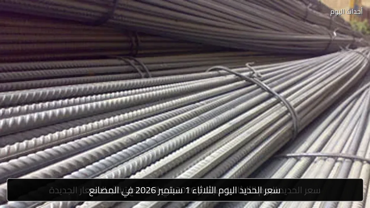 سعر الحديد اليوم الثلاثاء 1 سبتمبر 2026 في المصانع