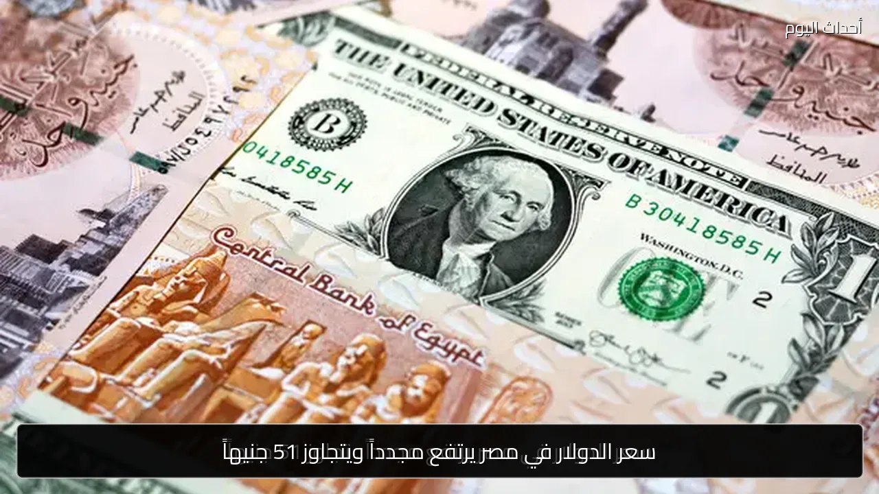 سعر الدولار في مصر يرتفع مجدداً ويتجاوز 51 جنيهاً
