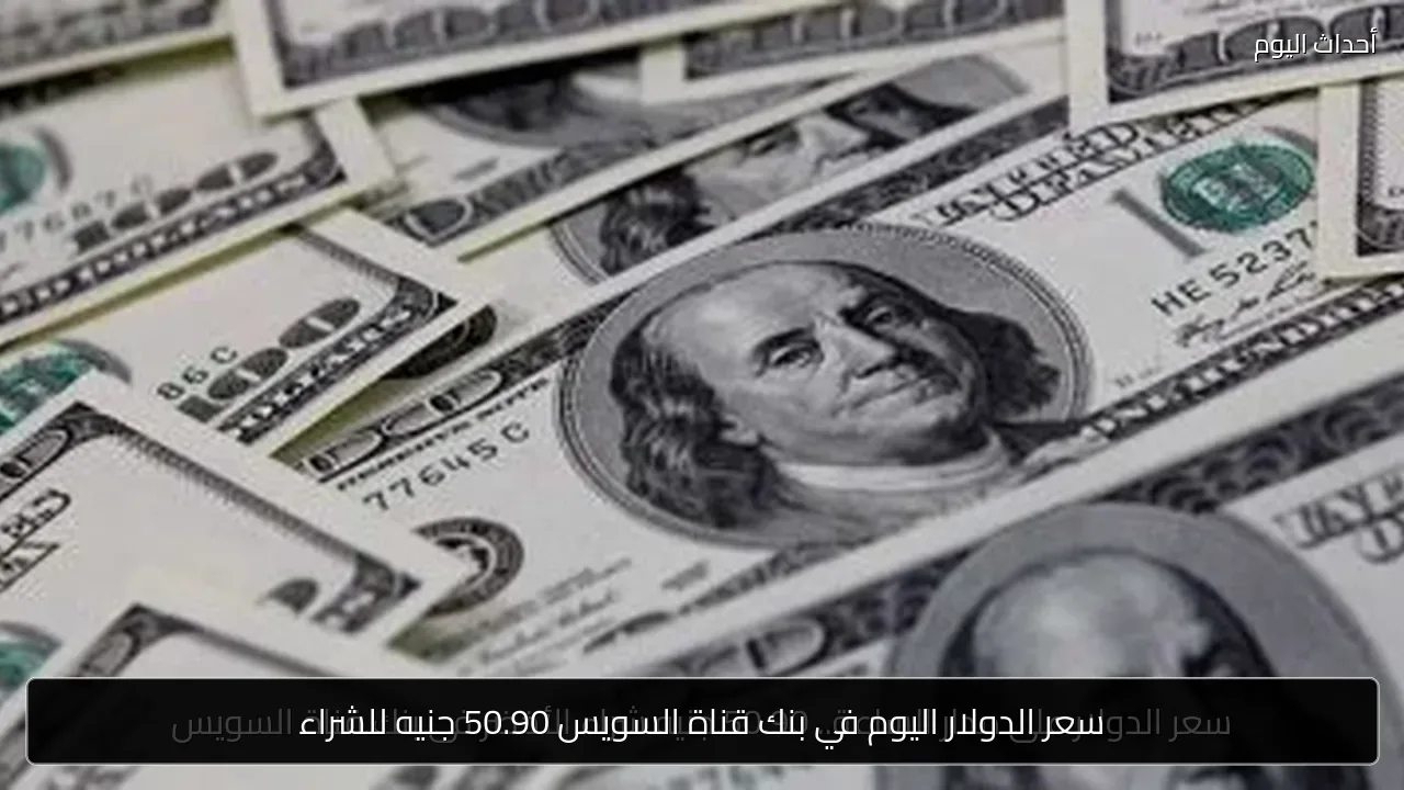 سعر الدولار اليوم في بنك قناة السويس 50.90 جنيه للشراء