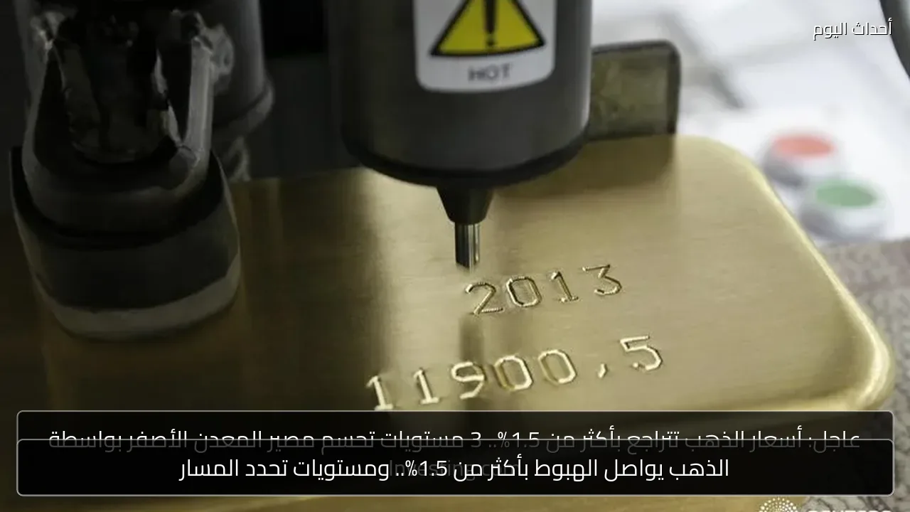 الذهب يواصل الهبوط بأكثر من 1.5%.. ومستويات تحدد المسار