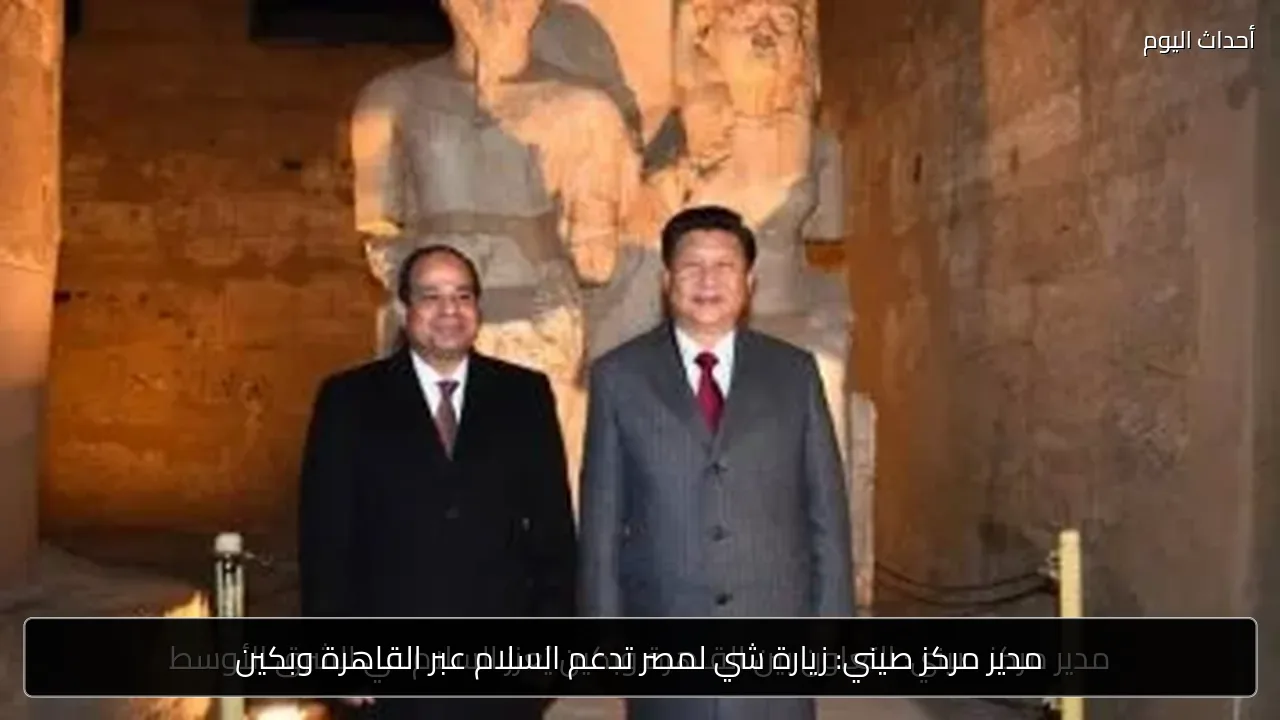 مدير مركز صيني: زيارة شي لمصر تدعم السلام عبر القاهرة وبكين