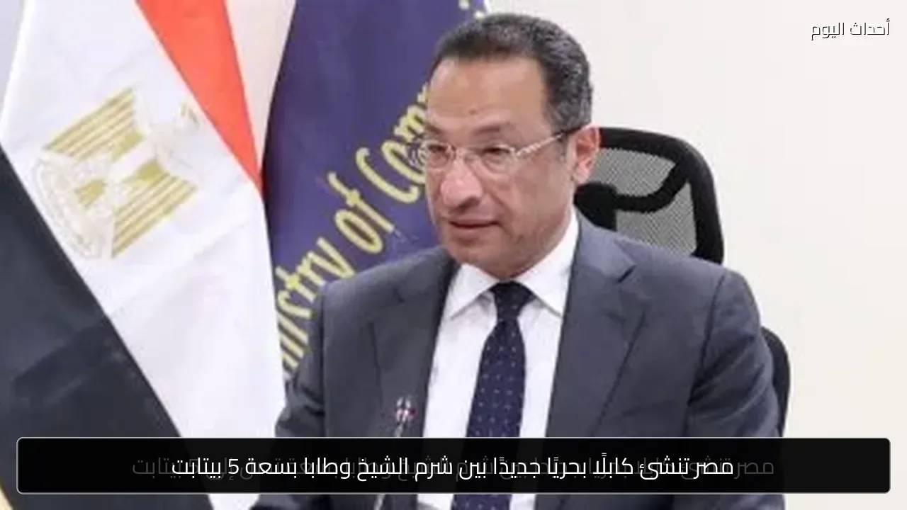 مصر تنشئ كابلًا بحريًا جديدًا بين شرم الشيخ وطابا بسعة 5 بيتابت