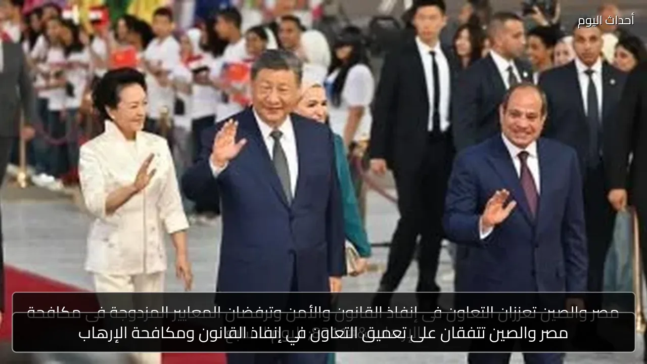 مصر والصين تتفقان على تعميق التعاون في إنفاذ القانون ومكافحة الإرهاب