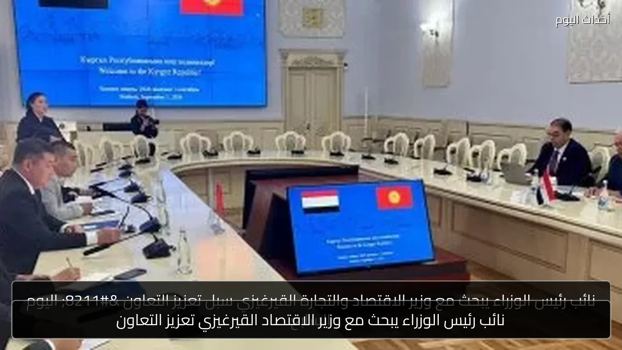 نائب رئيس الوزراء يبحث مع وزير الاقتصاد القيرغيزي تعزيز التعاون