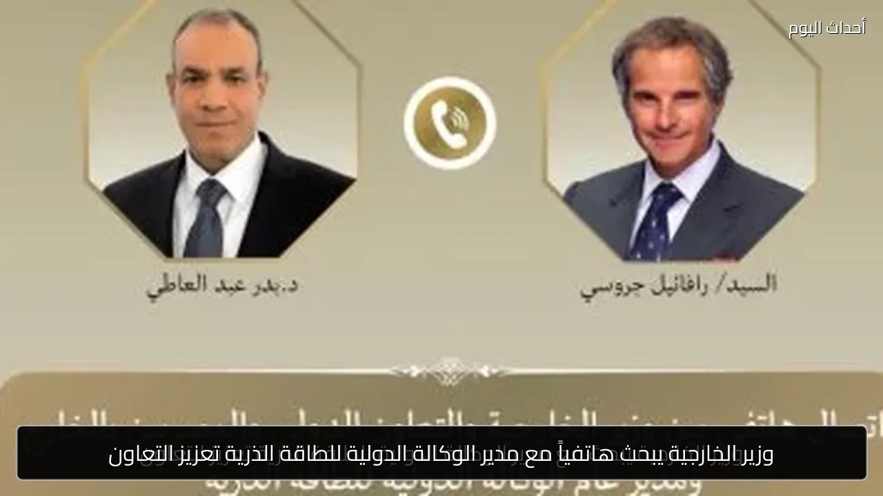 وزير الخارجية يبحث هاتفياً مع مدير الوكالة الدولية للطاقة الذرية تعزيز التعاون
