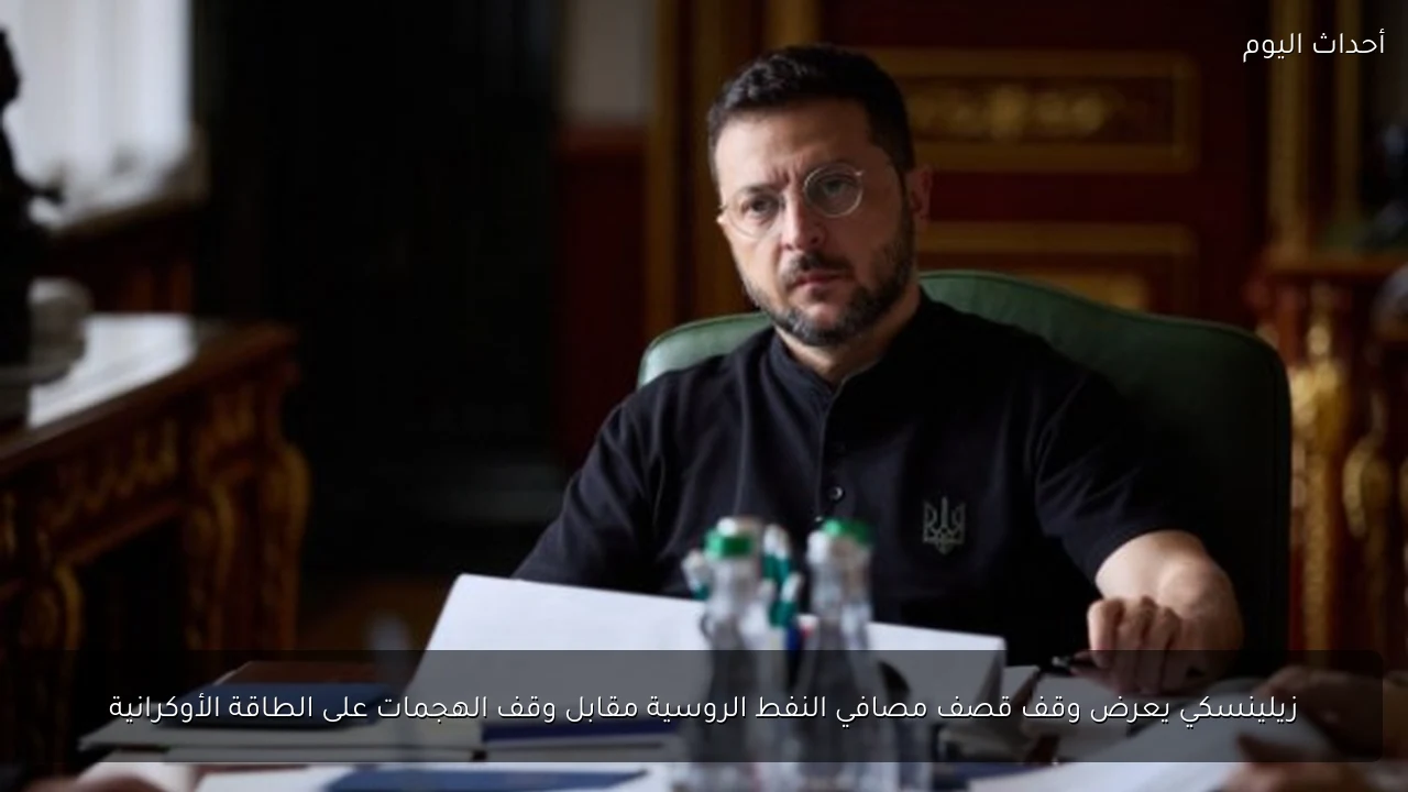 زيلينسكي يعرض وقف قصف مصافي النفط الروسية مقابل وقف الهجمات على الطاقة الأوكرانية