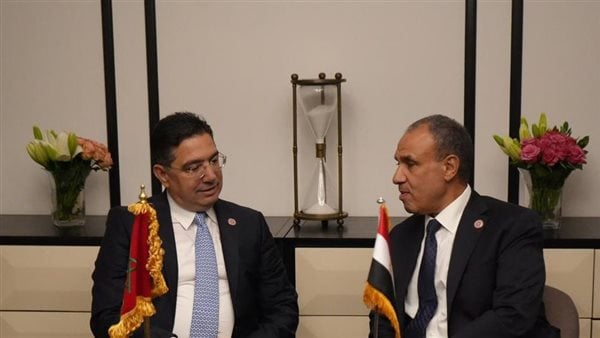 وزير الخارجية يلتقي نظيره المغربي على هامش أعمال مجلس جامعة الدول العربية