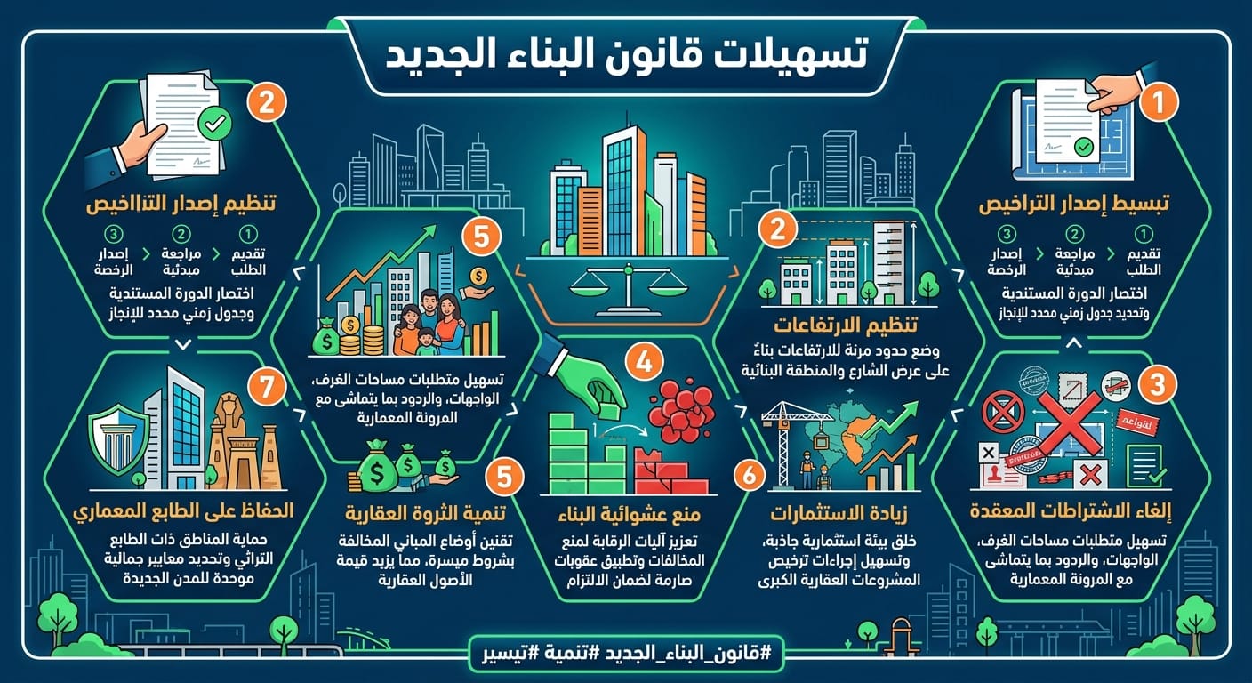 تسهيلات قانون البناء الجديد