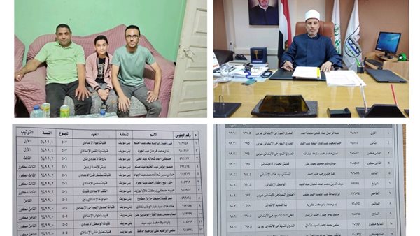 أوائل الابتدائية والإعدادية الأزهرية في بني سويف