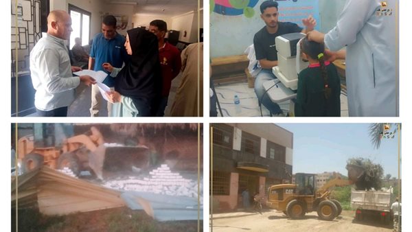إزالة 287 حالة إشغال و21 تعدٍ في سمسطا ببني سويف