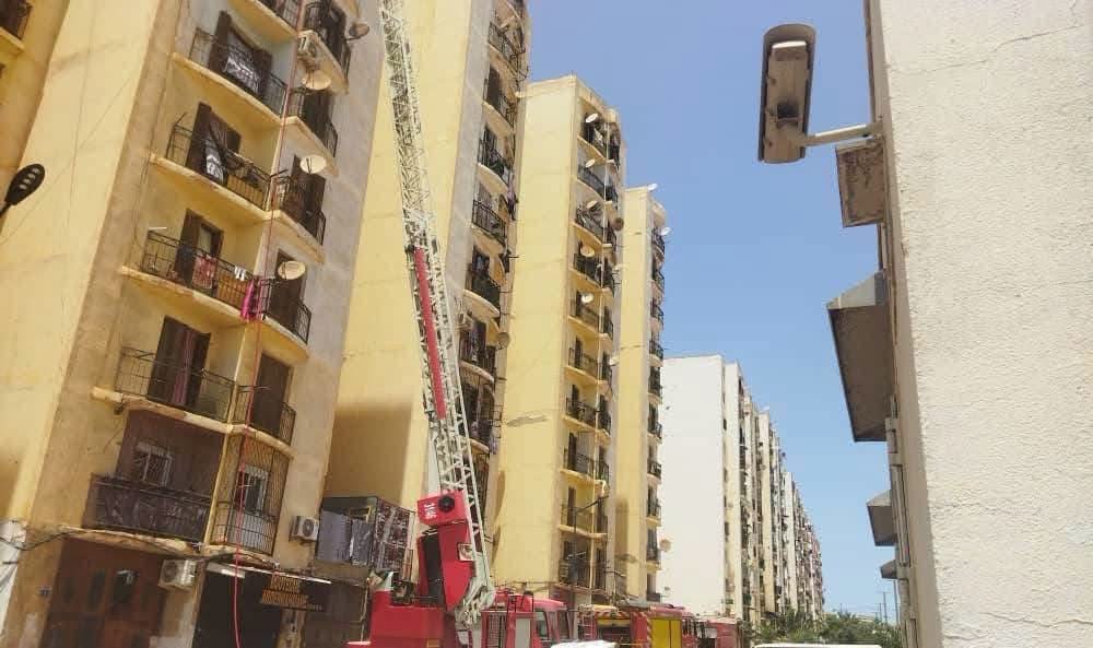 إصابة 4 أشخاص في حريق بشقة بولاية وهران
