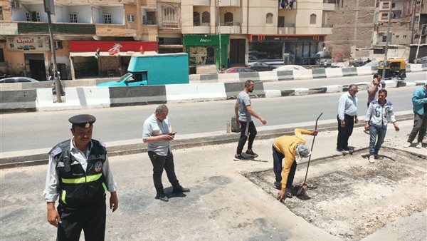 إصلاح طريق كوبري شرويدة بالزقازيق بعد شكاوى المواطنين