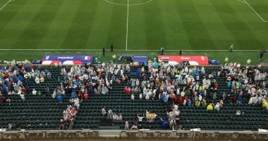 استئناف مباراة فرنسا والعراق فى كأس العالم بعد تحسن الأحوال الجوية