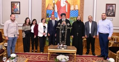 البابا تواضروس يستقبل الرئيس التنفيذي للمتحف المصري الكبير لبحث أنشطة المتحف الثقافية والسياحية