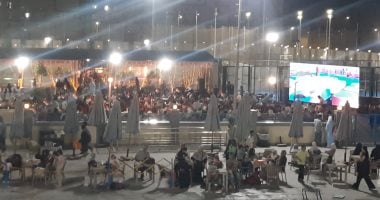 الجماهير المصرية تحتشد في مركز شباب الجزيرة 2 لمتابعة مباراة مصر وبلجيكا