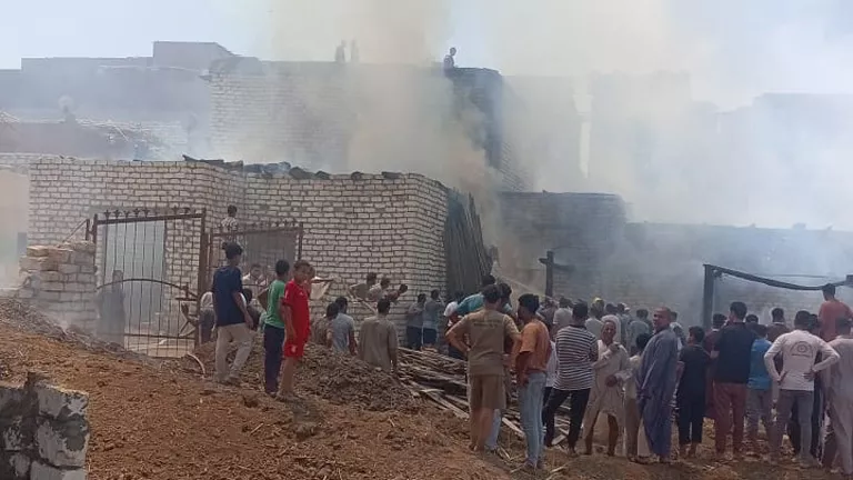 إخماد حريق في منزل بقرية بني هاني ببني سويف دون خسائر بشرية