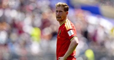 القائم يمنع دي بروين من تسجيل هدف التعادل لبلجيكا أمام منتخب مصر.. صور