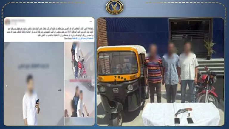 ضبط المتهمين بسرقة “توك توك” في الخانكة بعد تهديد بسلاح ناري