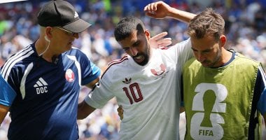 حسن الهيدوس يغادر مباراة قطر والبوسنة بسبب الإصابة في الدقيقة 55