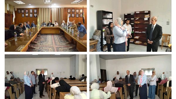 رئيس جامعة بني سويف يتفقد امتحانات علوم ذوي الاحتياجات