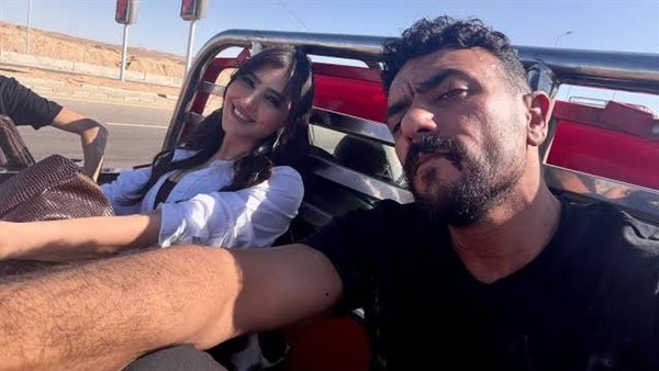 فركش .. أحمد العوضي ومي عمر يحتفلان بانتهاء تصوير فيلم شمشون ودليلة