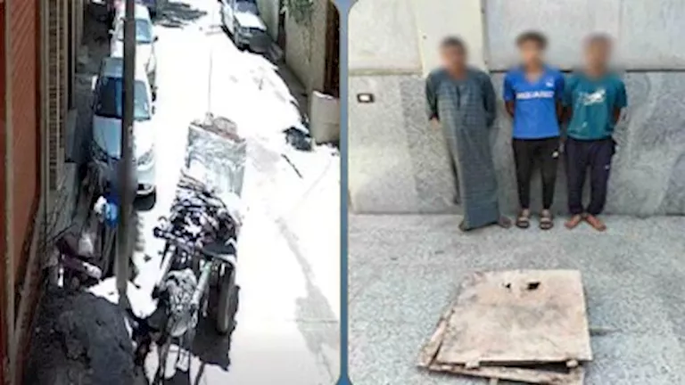 ضبط 3 متهمين في أسيوط بعد سرقة غطاء صرف صحي يظهر في فيديو متداول