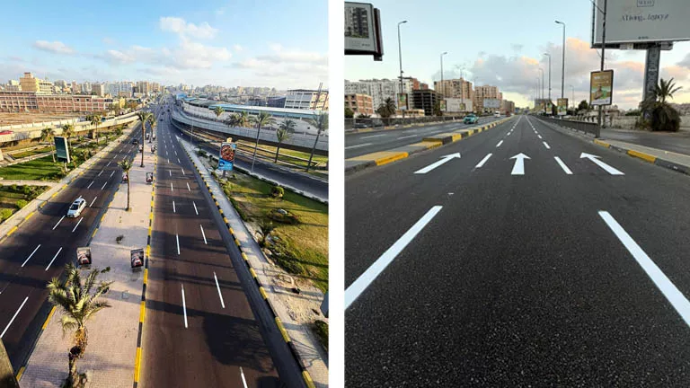 تحسين الرؤية الليلية: تخطيط محور قناة السويس في الإسكندرية – صور