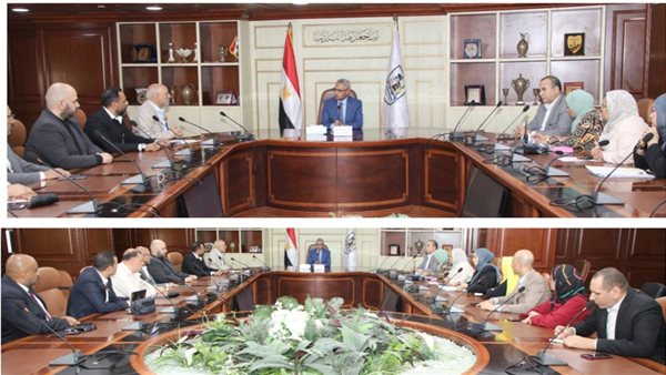 محافظ بني سويف يبحث مع مستثمري بياض العرب الصناعية آليات الدفع