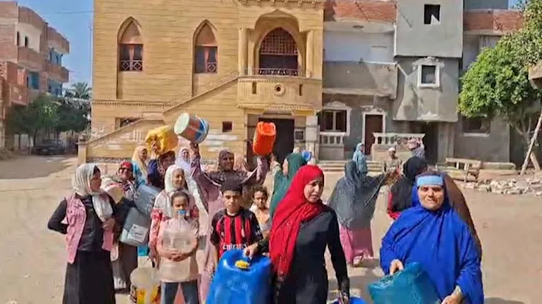 أزمة مياه الشرب في قرية العريض ببني سويف تتفاقم مع ارتفاع درجات الحرارة