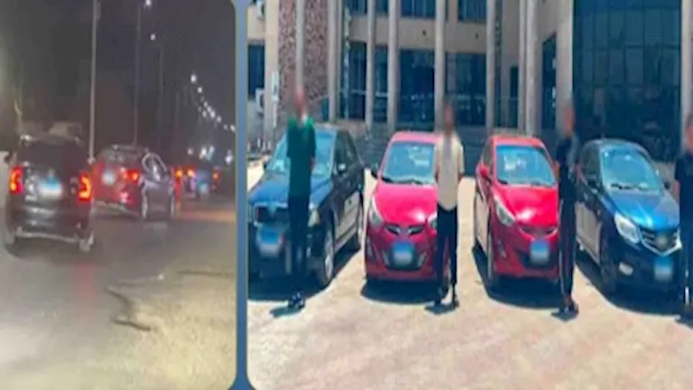 ضبط أصحاب سيارات استعراض في الغربية خلال موكب زفاف
