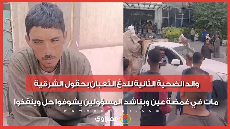 والد الضحية الثانية للدغ الثعبان في الشرقية: فقدت ابني في غمضة عين وأطالب المسؤولين بالتدخل