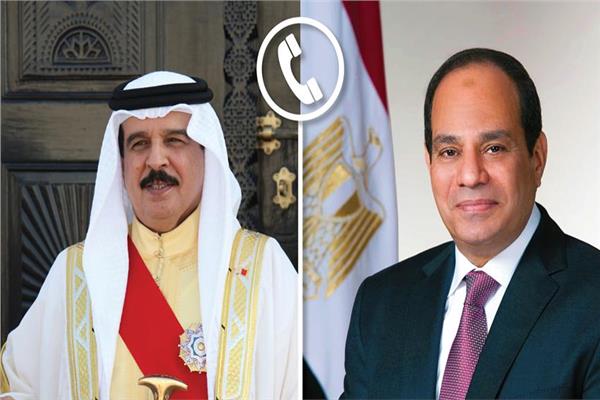الرئيس السيسي يتلقى تهنئة هاتفية من ملك البحرين بعيد الأضحى