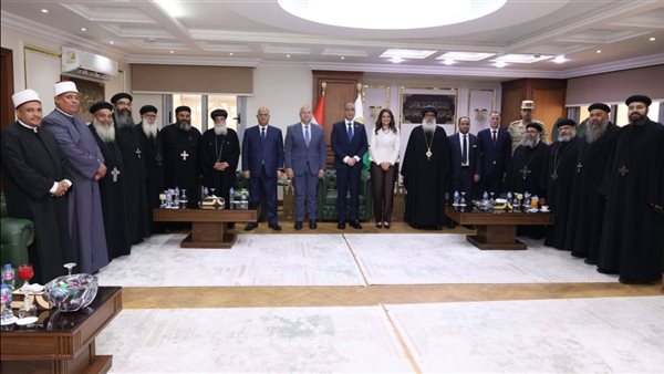 محافظ الجيزة يستقبل تهنئة الكنائس بعيد الأضحى